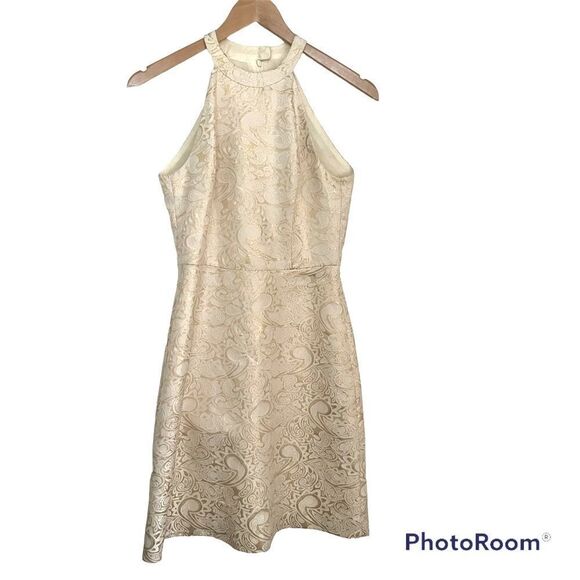 Tocca, Cream and Gold  Sleeveless Dress - Picture 7 of 7